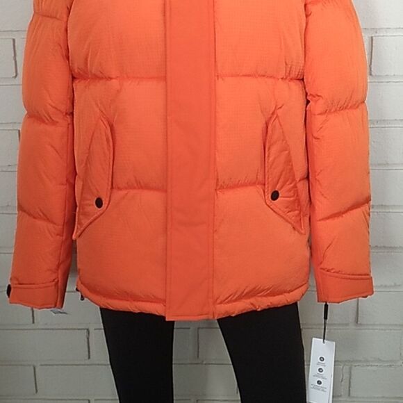 Calvin Klein Winter Orange Puffer Coat. Size Small. Unisex NWT - Picture 3 of 16